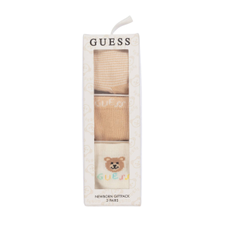 Guess Бебешки унисекс чорапки 3бр  SAND TAN MULTI