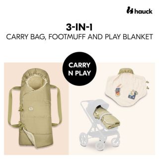 Порт бебе, чувалче за количка и одеяло 3 в 1 Hauck Carry N Play, Green