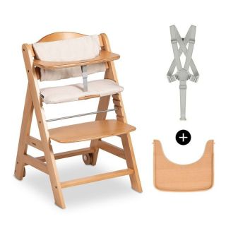 Hauck  Дървен стол за хранене Beta+, с колелца и табла за хранене