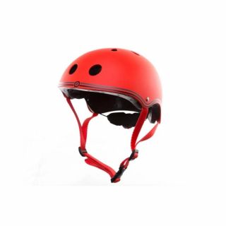 Цветна каска за колело и тротинетка, 51-54 см - червена  Globber