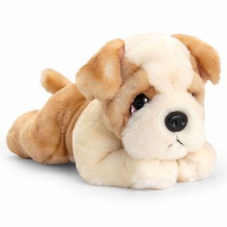 Keel Toys, Плюшено легнало куче, Булдог, 32 см