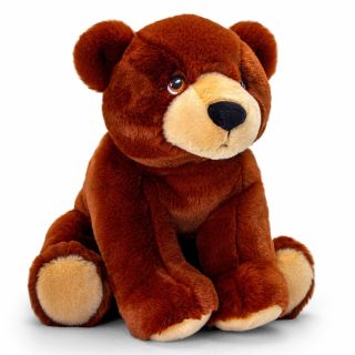 Keeleco, Екологична играчка, Кафява мечка, 18 см, Keel Toys