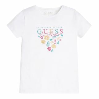 Guess Детска тениска за момиче с цветя