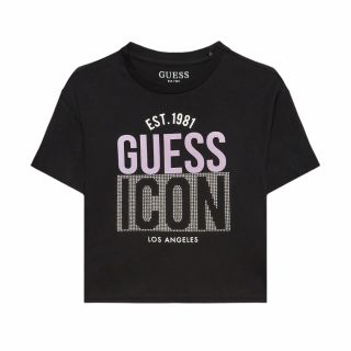 Guess Детска черна тениска Icon 81