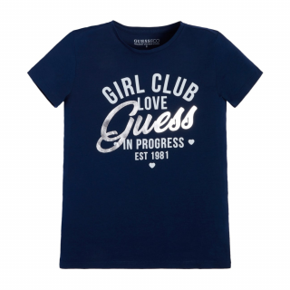 Guess Детска тениска за момиче Girls Club Secret Blue
