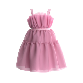 Guess Официална детска рокля с тюл CEREMONY SOFT ROSE