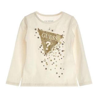 Guess Детска блуза с дълъг ръкав за момиче Cream White