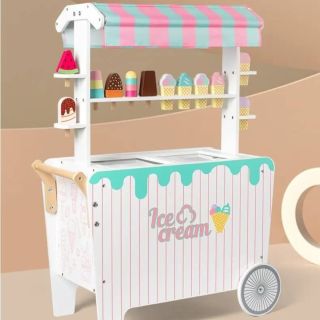 Дървена детска количка за сладолед
