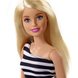 Кукла Mattel BARBIE Glitz Doll с рокля на черни и бели райета 3400309