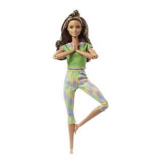 Кукла Mattel Barbie Made to Move Doll Гимнастичка брюнетка GXF05