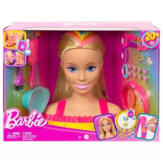 Кукла за прически Mattel Barbie Totally Hair Neon Rainbow Deluxe 20+ аксесоара