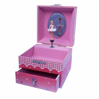 Музикална кутия Балерина, тъмно-розова