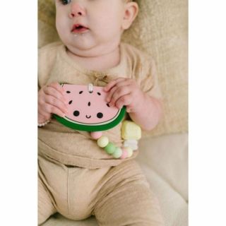 Loulou LOLLIPOP Голяма силиконова гризалка с клипс Watermelon