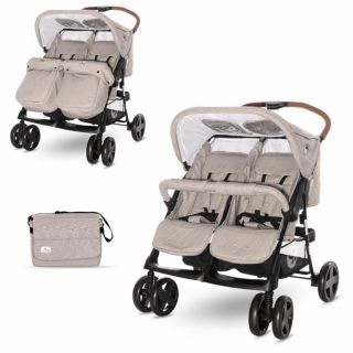 Lorelli Детска количка за близнаци TWIN + чанта, String