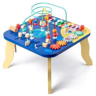 Детска маса с игри с лабиринт на Монтесори