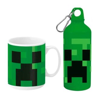 Minecraft Сет чаша и бутилка Creeper