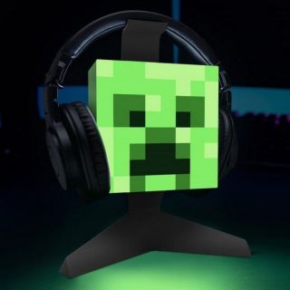 Minecraft Светеща стойка за слушалки Creeper
