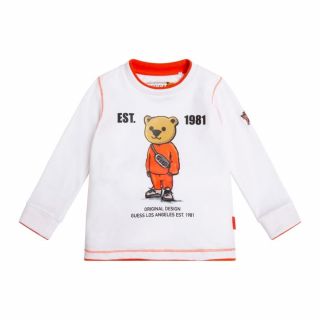 Guess Детска блуза с дълъг ръкав за момче Red Bear
