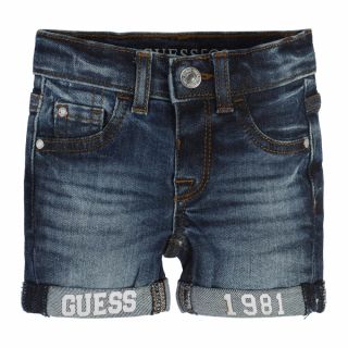 Guess Детски къс панталон за момче с надпис Smart - ORIGINAL PRINT INDIG