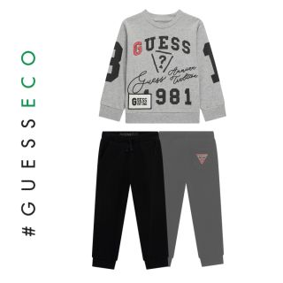 Guess Детски спортен комплект за момче 2 части  LIGHT STONE & BLACK