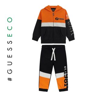 Guess Спортен комплект за момче BLACK WITH ORANGE