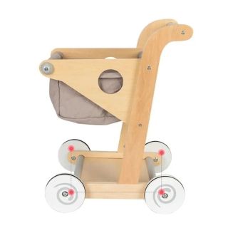 Дървена детска пазарска количка, Сива