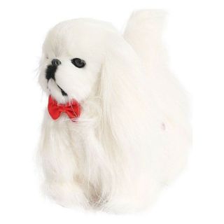 Интерактивна играчка ходещо лаещо куче с каишка Мопс, с музика