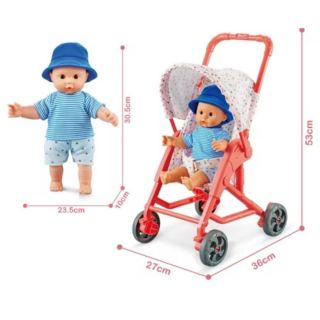 Детска кукла бебе Sarika със столче и аксесоари за игра PAT48855