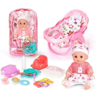 Детска кукла бебе Sarika със столче и аксесоари за игра PAT48855