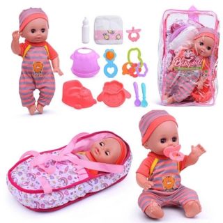 Детска кукла бебе Sarika със столче и аксесоари за игра PAT48855