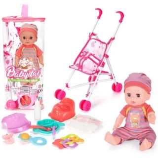 Детска кукла бебе Sarika със столче и аксесоари за игра PAT48855