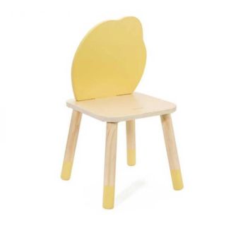  Classic World Дървено столче за деца с облегалка - лимон