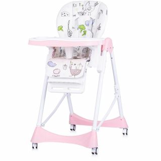Chipolino Детски стол за хранене Бамбино, Розова вода