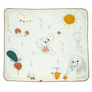 Tiny Love  Меко, подплатено килимче за игра Soft Super Mat от серията Garden of Adventures, размер 125.5х110 см, 9 увлекателни активности за развитие, 0м+