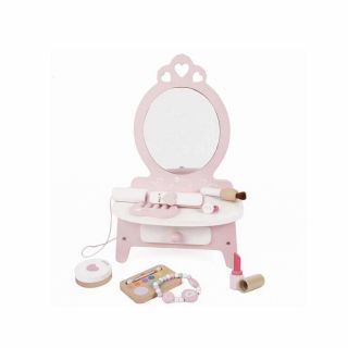 Дървена розова тоалетка за деца Classic World