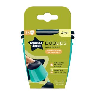 Tommee Tippee Големи контейнери за съхранение на храна 120 мл, 4м+, 2 бр/оп