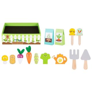 Tooky Toy Дървени зеленчуци за засаждане, Моята зеленчукова градина