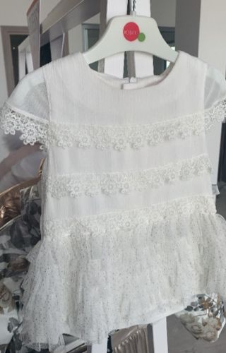 Boboli Официална детска рокля Natural Chic Крем 12м,18м,2г