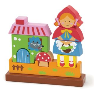 Viga toys Червената шапчица - детски пъзел 3D - дървена играчка