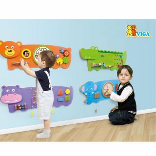 Дървена играчка за стена - Крокодил, Viga Toys