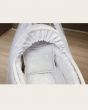 Tahterevalli Комплект  бебешко легло-люлка с балдахин и спален комплект Atlas бял