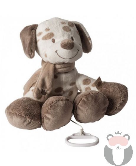 NATTOU Мека музикална играчка с клипс,  Tom - кученце (30 см)