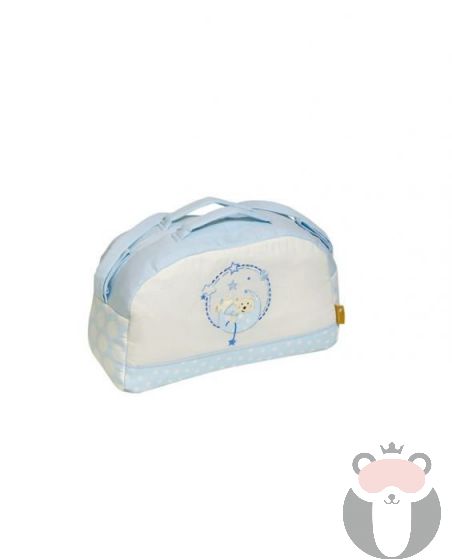 Interbaby детска чанта за количка Мече&Луна, син