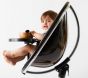 Mima Мултифункционален детски стол за хранене с черна рамка Moon , White