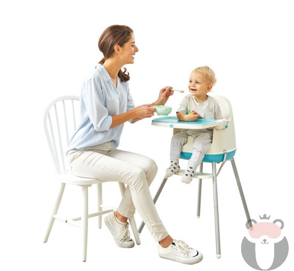 Chipolino Детски стол за хранене 3в1 "Пудинг", син божур