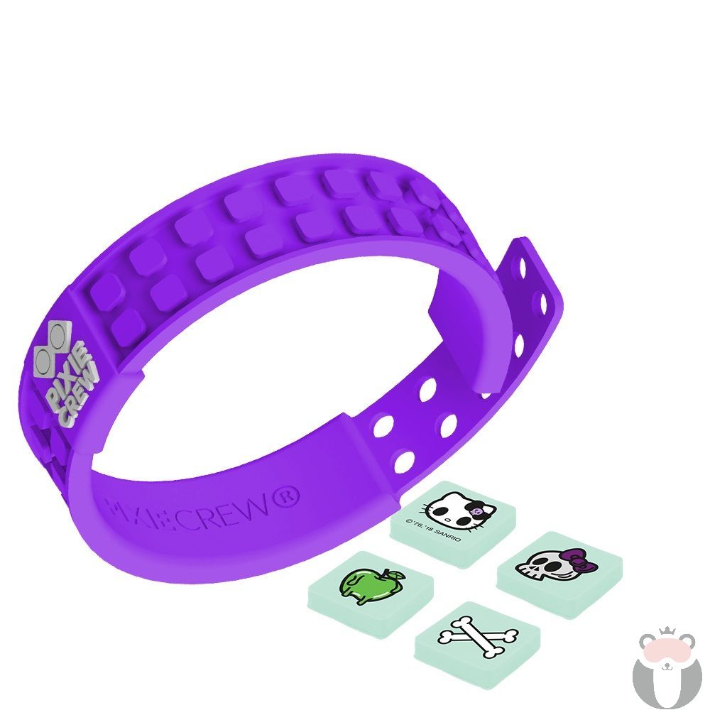 Силиконова гривна Pixie Crew PXX02, Фукша/EMOJI - Tediko.bg
