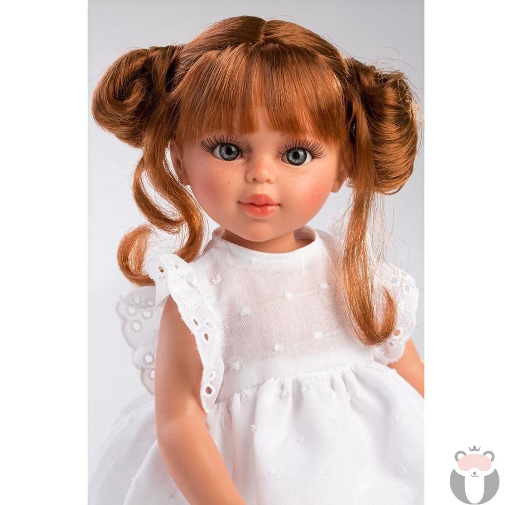 Кукла Сабрина, с бяла рокля и розова чанта, Asi dolls - Tediko.bg