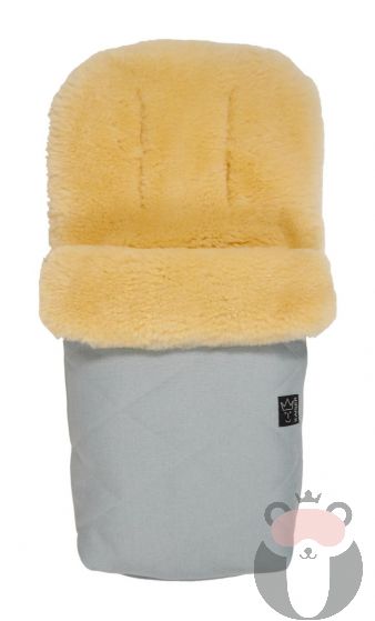 Kaiser Пухкав детски термочувал за количка с овча вълна, 90х45см, Natura Grey