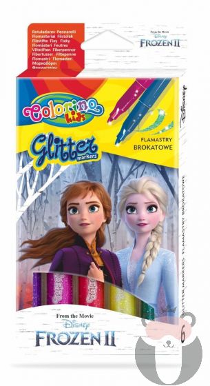 Colorino Флумастери 6 брокатни цвята Frozen Disney 