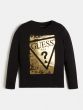 Guess Детска блуза за момиче със златен принт Smart Guess